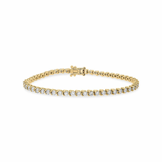 3ct 3 Prong Diamond Tennis Bracelet
