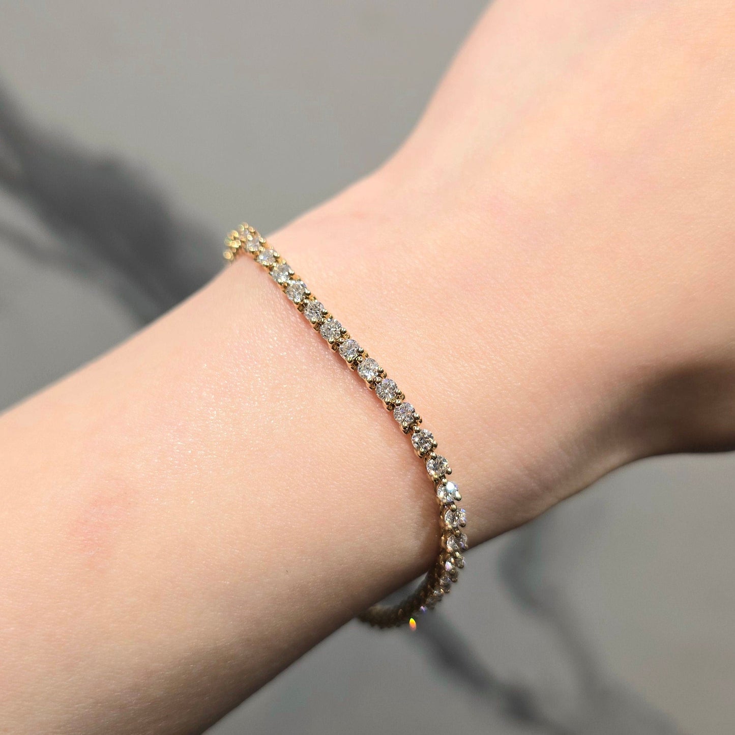 3ct 3 Prong Diamond Tennis Bracelet