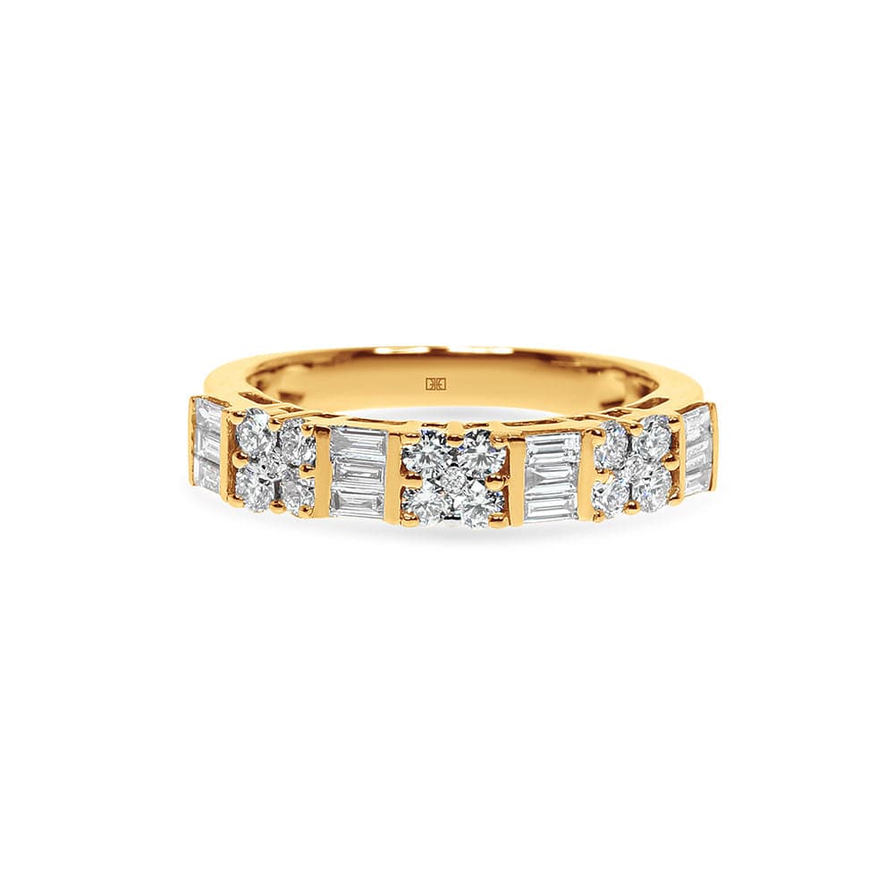 Baguette & Round Statement Ring