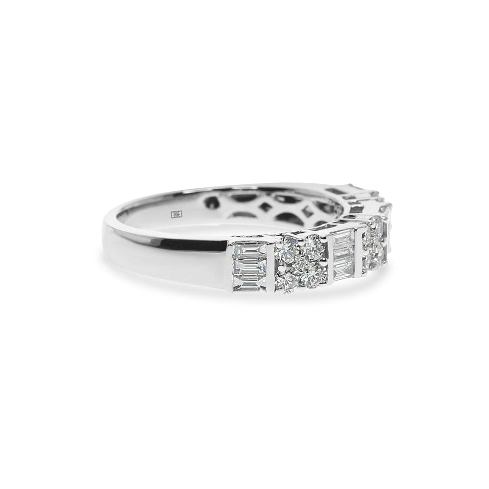 Baguette & Round Statement Ring