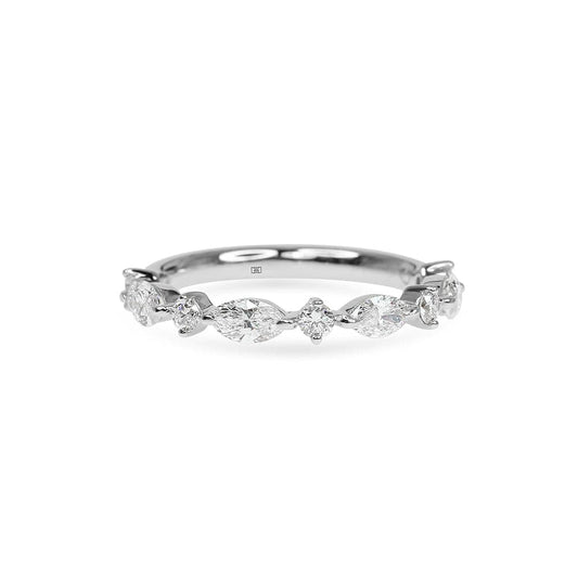 Star Amore Marquise & Round Diamond Wedding Band