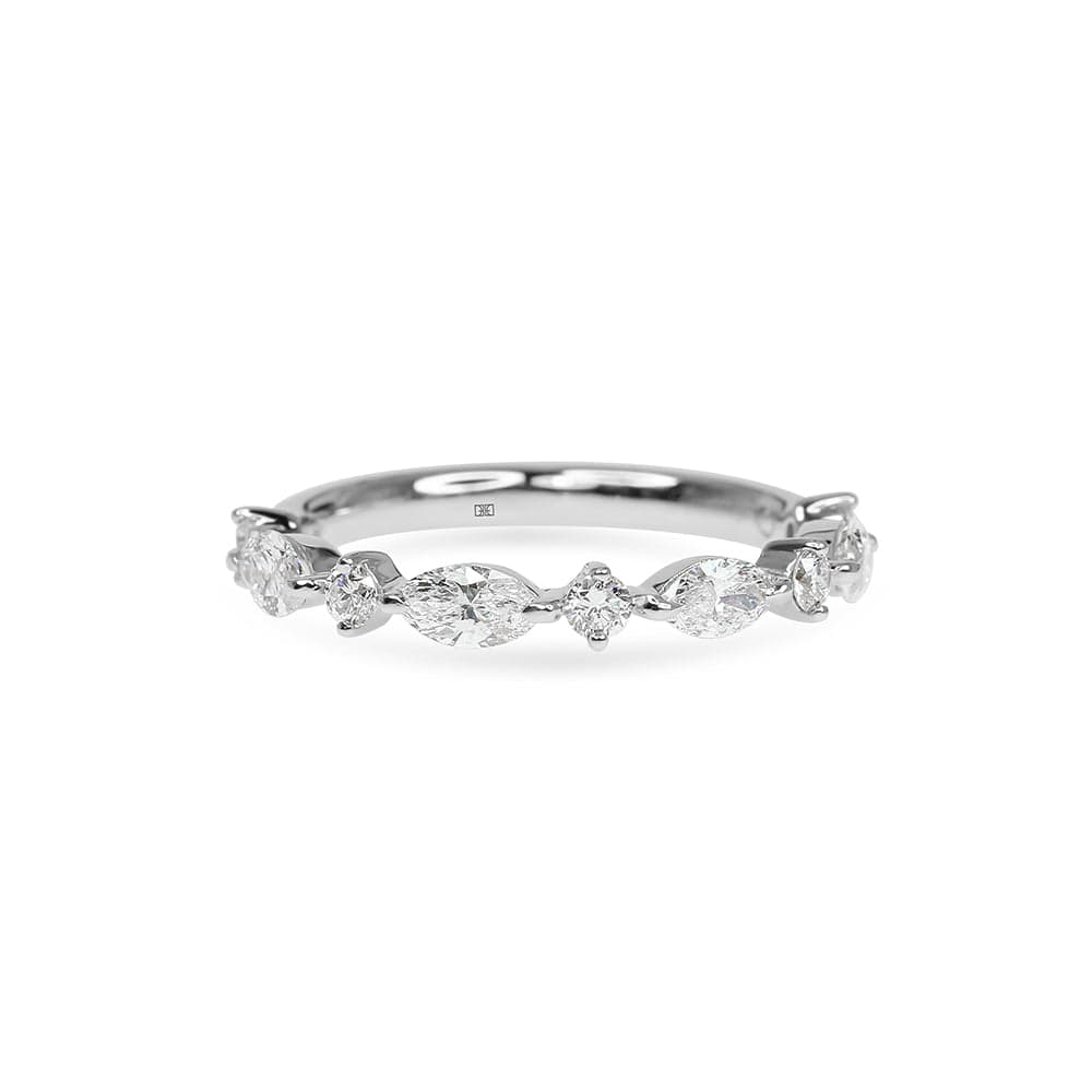 Amore Star Marquise & Round Diamond Wedding Band