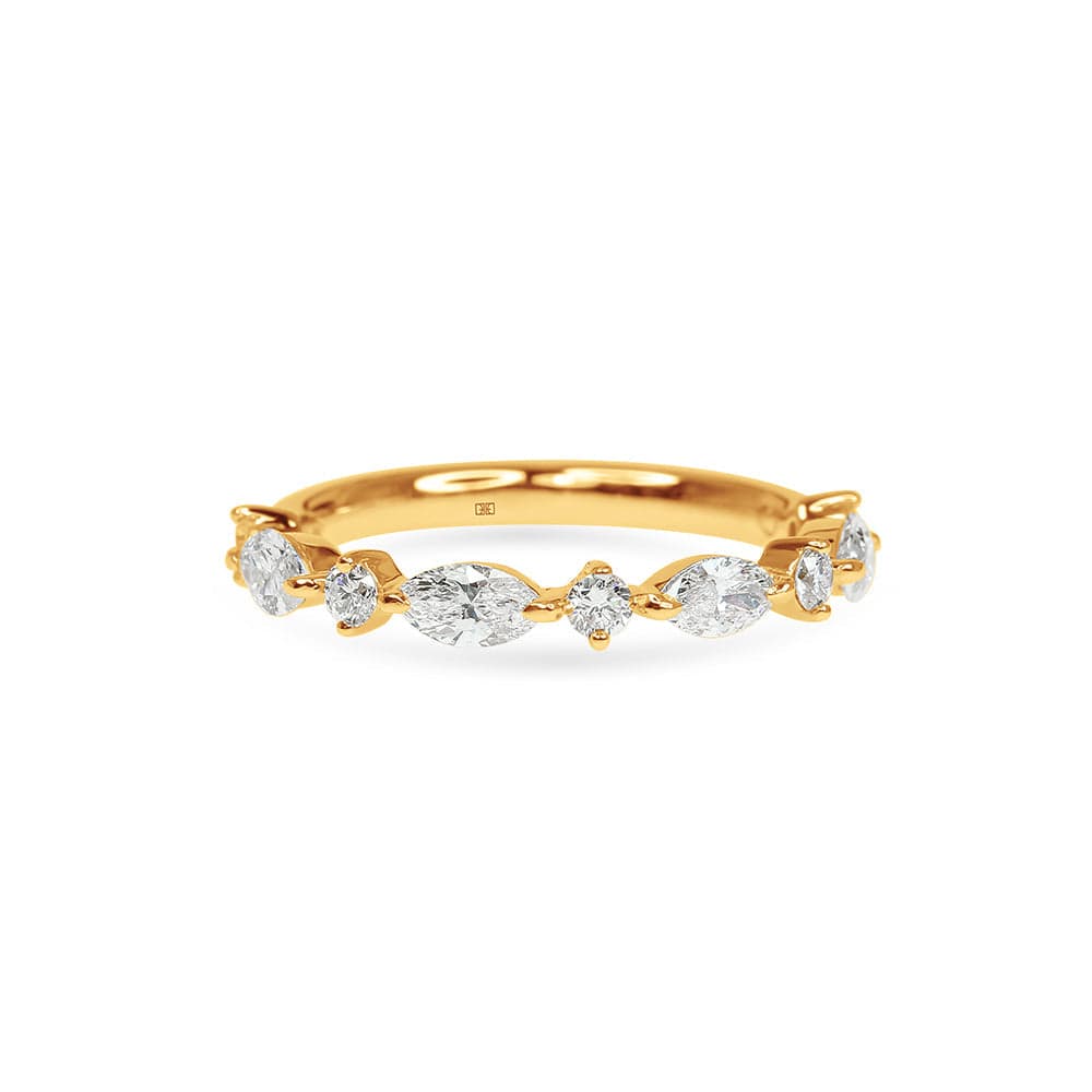 Amore Star Marquise & Round Diamond Wedding Band
