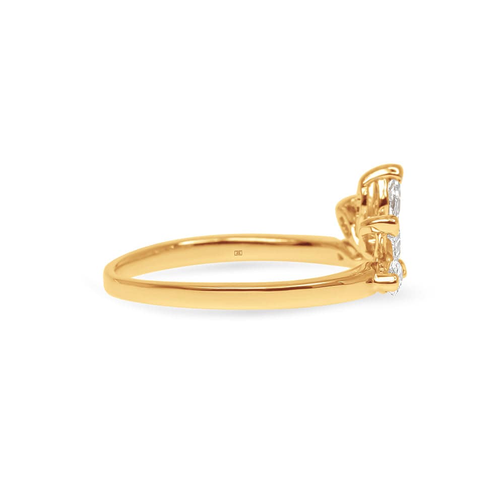 Marquise Flair Wedding Band