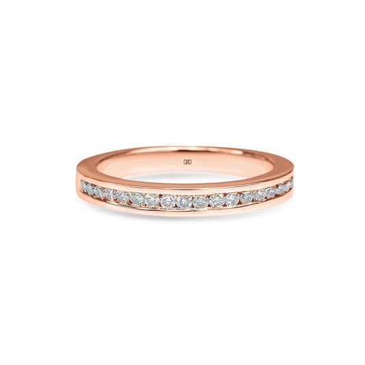 Channel Set Diamond Wedding Band