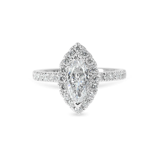 Alberta Marquise Pave Diamond Halo