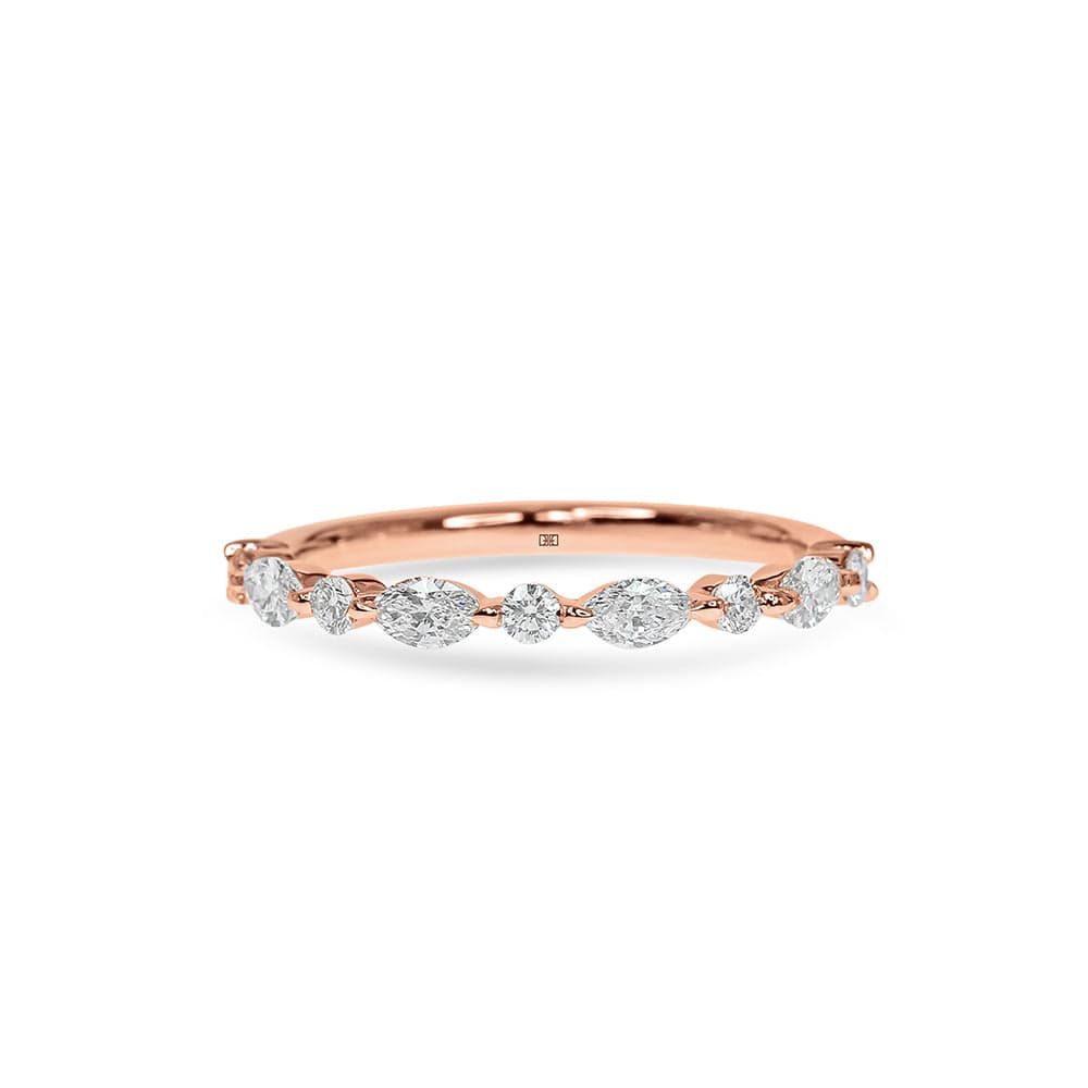 Amore Round & Marquise Wedding Band