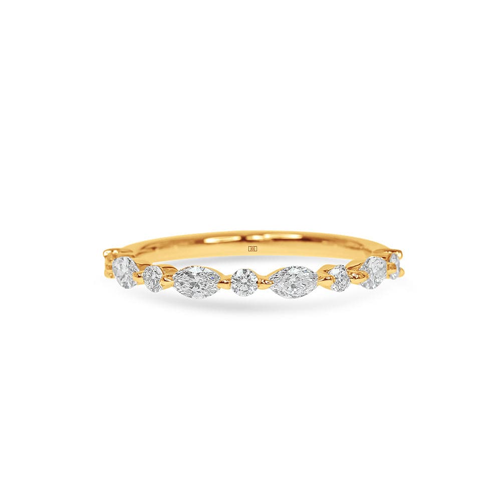 Amore Round & Marquise Wedding Band