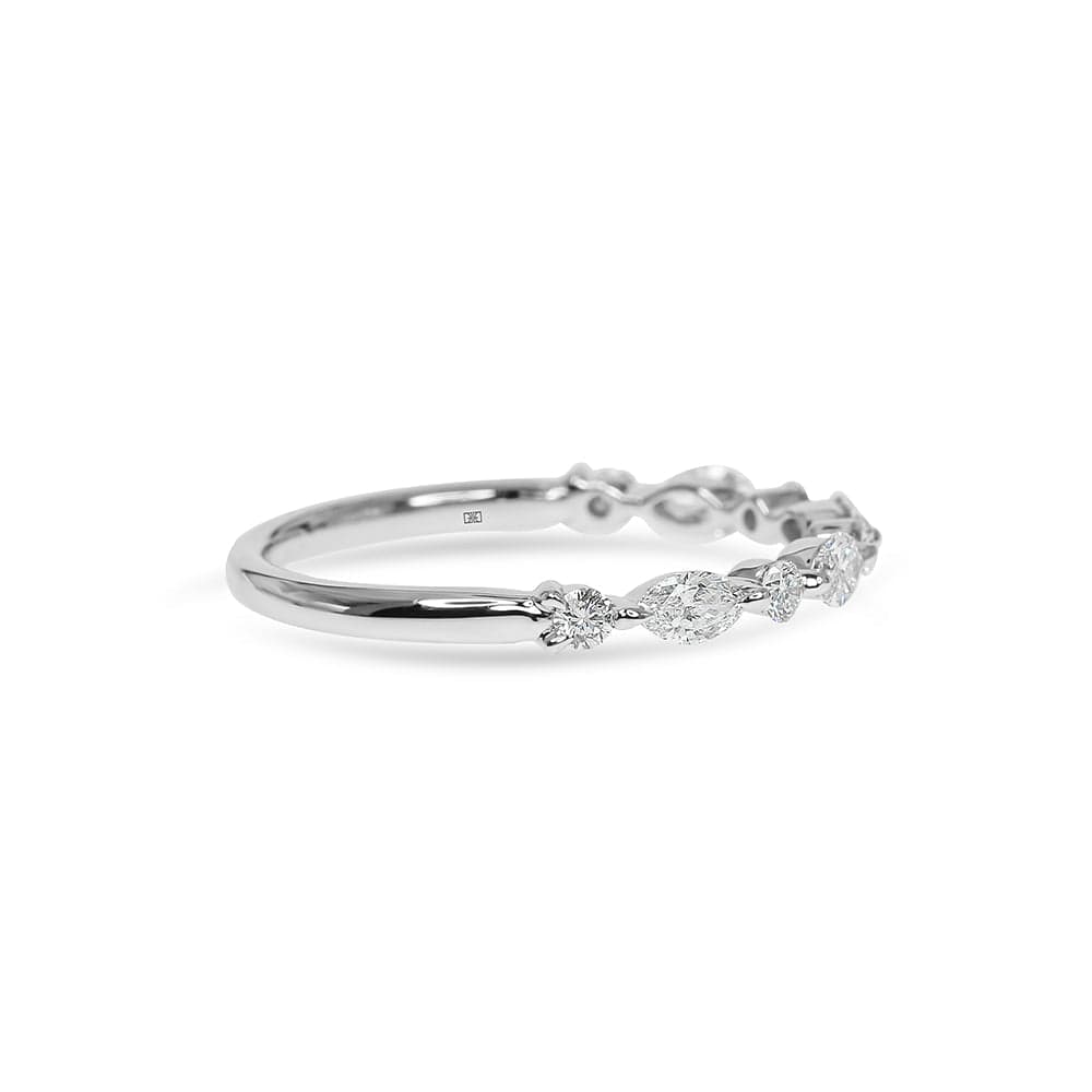 Amore Round & Marquise Wedding Band