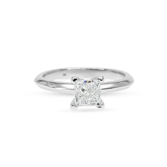 Nara Princess Knife Edge Solitaire Engagement Ring