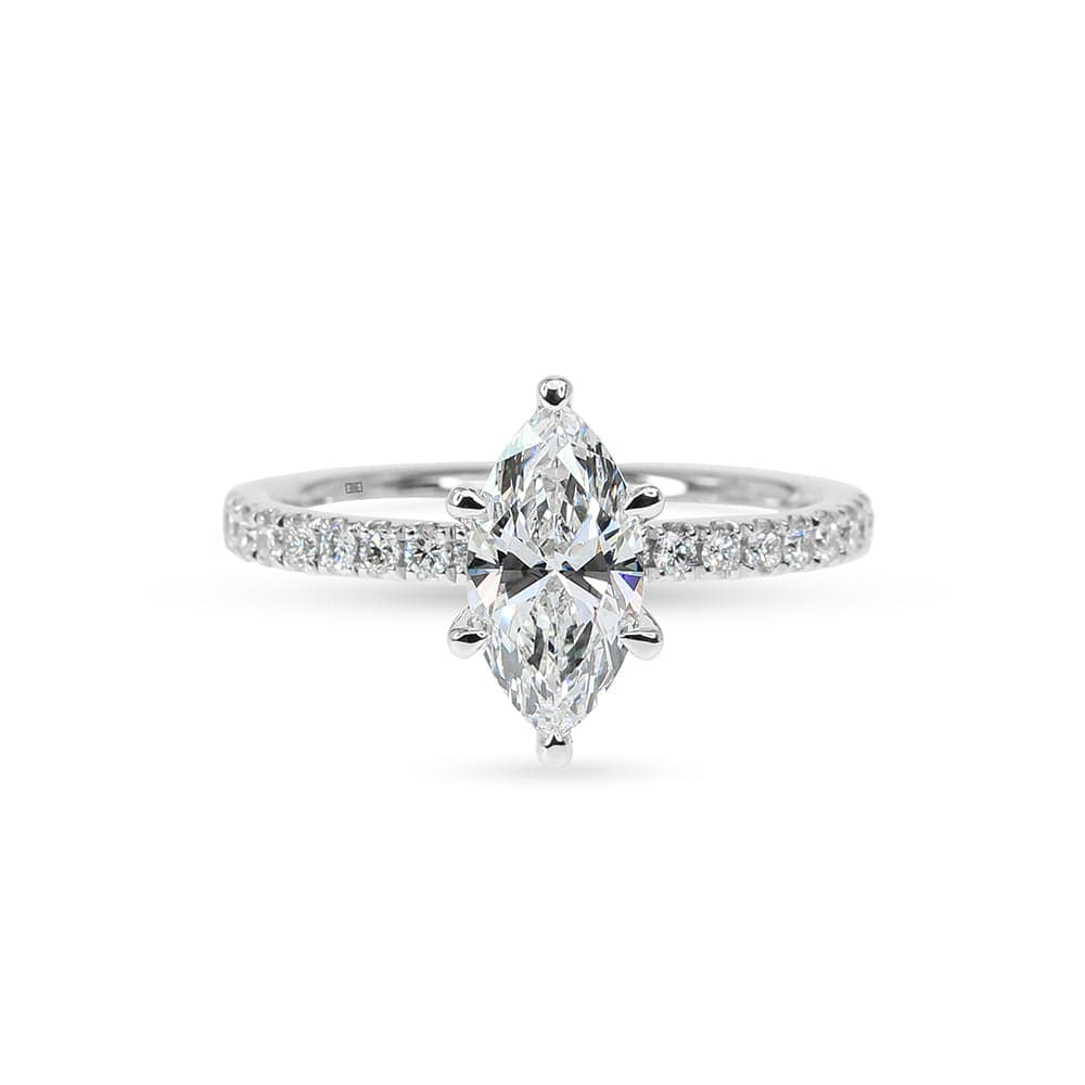 Valencia Marquise Diamond Pave Engagement Ring