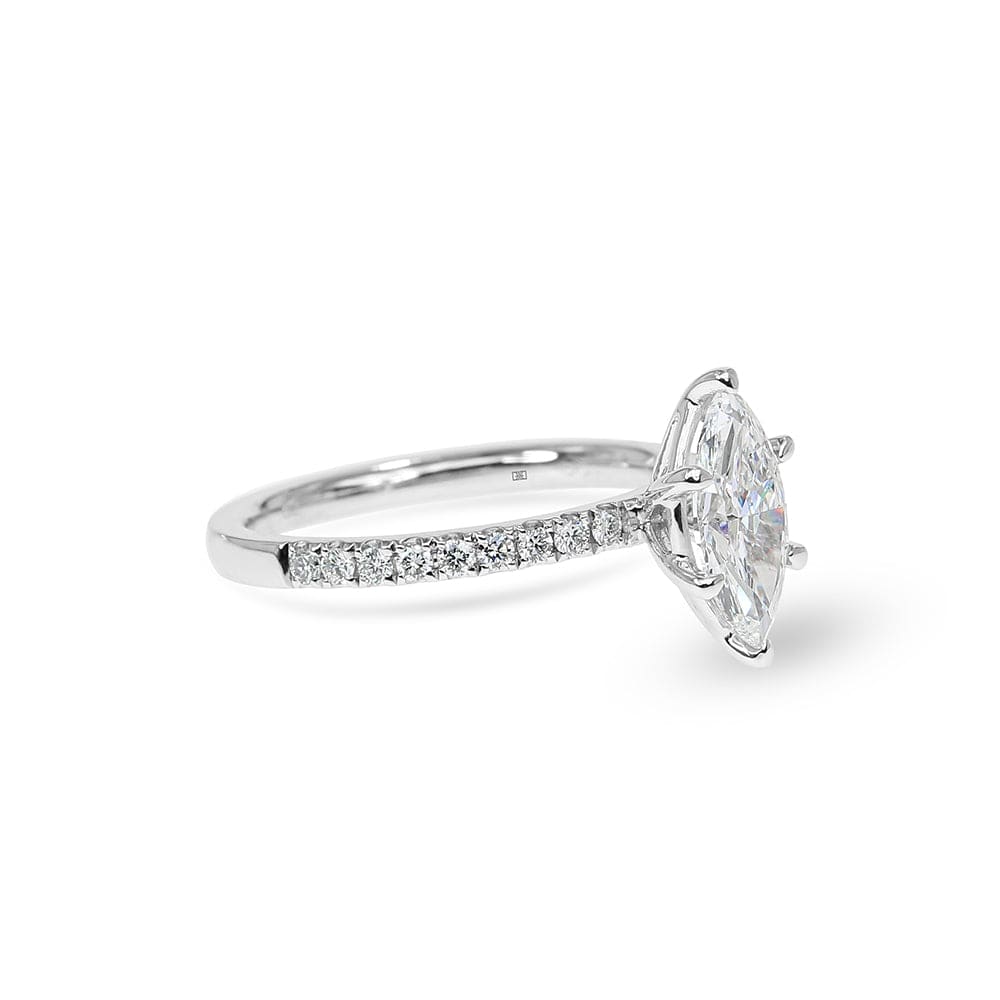 Valencia Marquise Diamond Pave Engagement Ring
