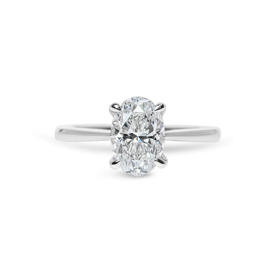 Verona Solitaire Oval Diamond Tapered