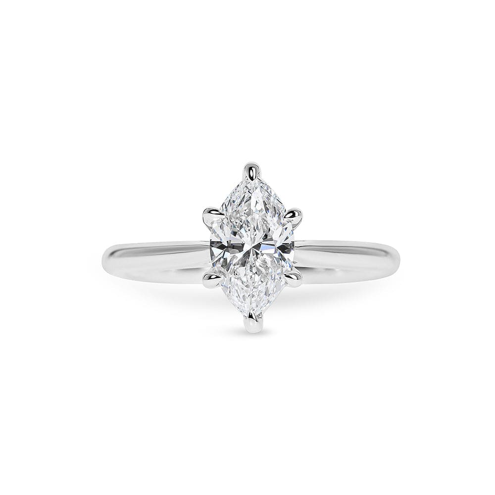 Miami Solitaire Marquise Cut Diamond Engagement Ring