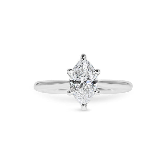 Miami Solitaire Marquise Cut Diamond Engagement Ring