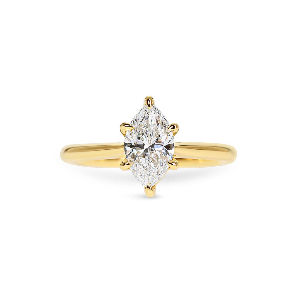 Miami Solitaire Marquise Cut Diamond Engagement Ring