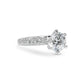 Kaylee Round Cut Diamond & Micropave Sidestones Engagement Ring