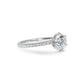 Melody Round Cut Diamond with Diamonds Basket & Sidestones Engagement Ring