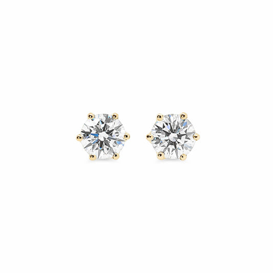IGI Certified 4.02ct Round Lab Diamond Studs