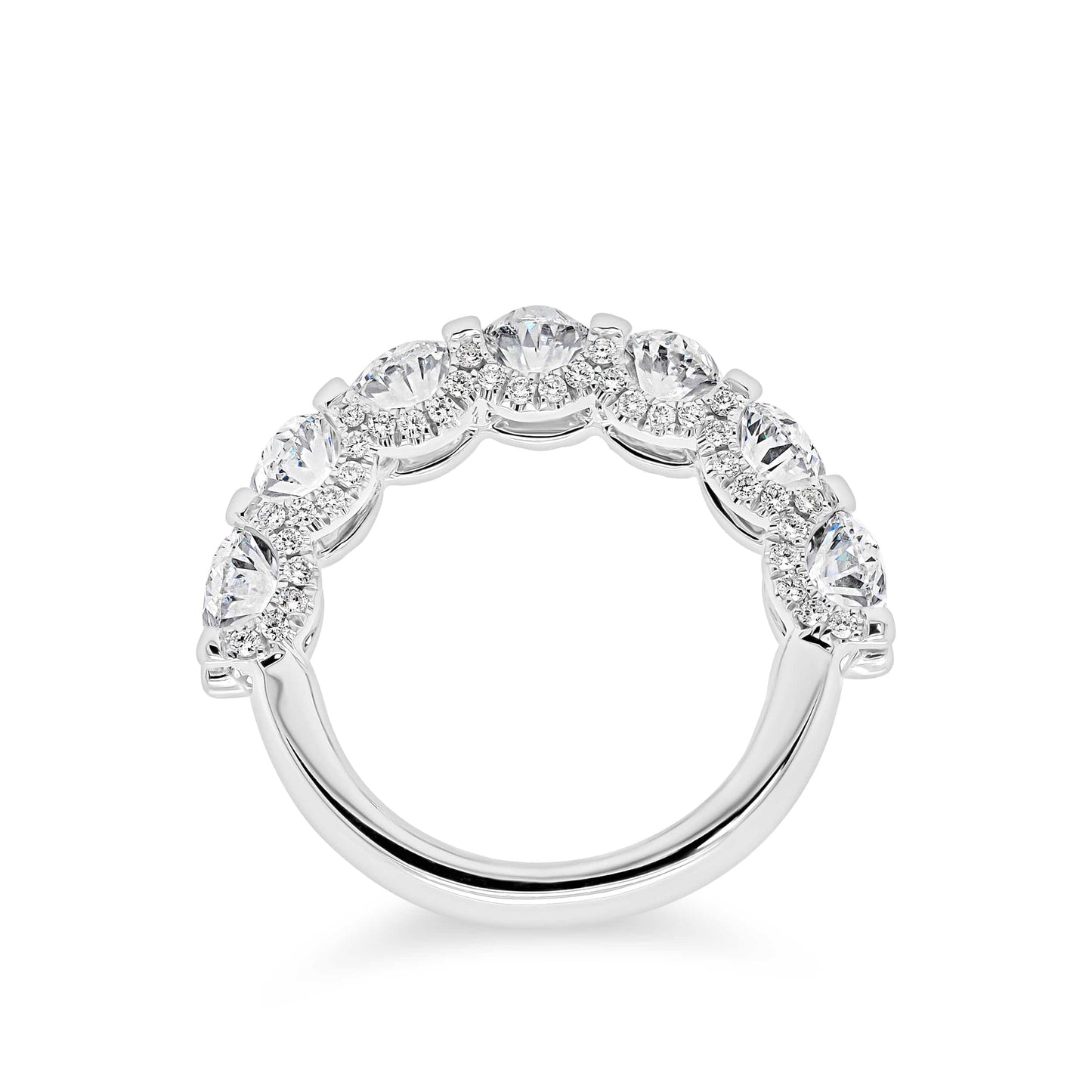 IGI Oval 7 Stone Basket Dress Ring