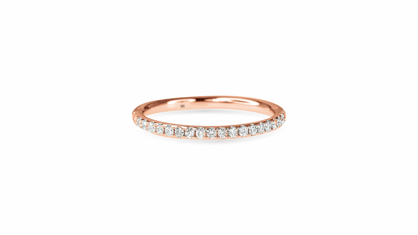 Dainty Diamond Pave Wedding Band