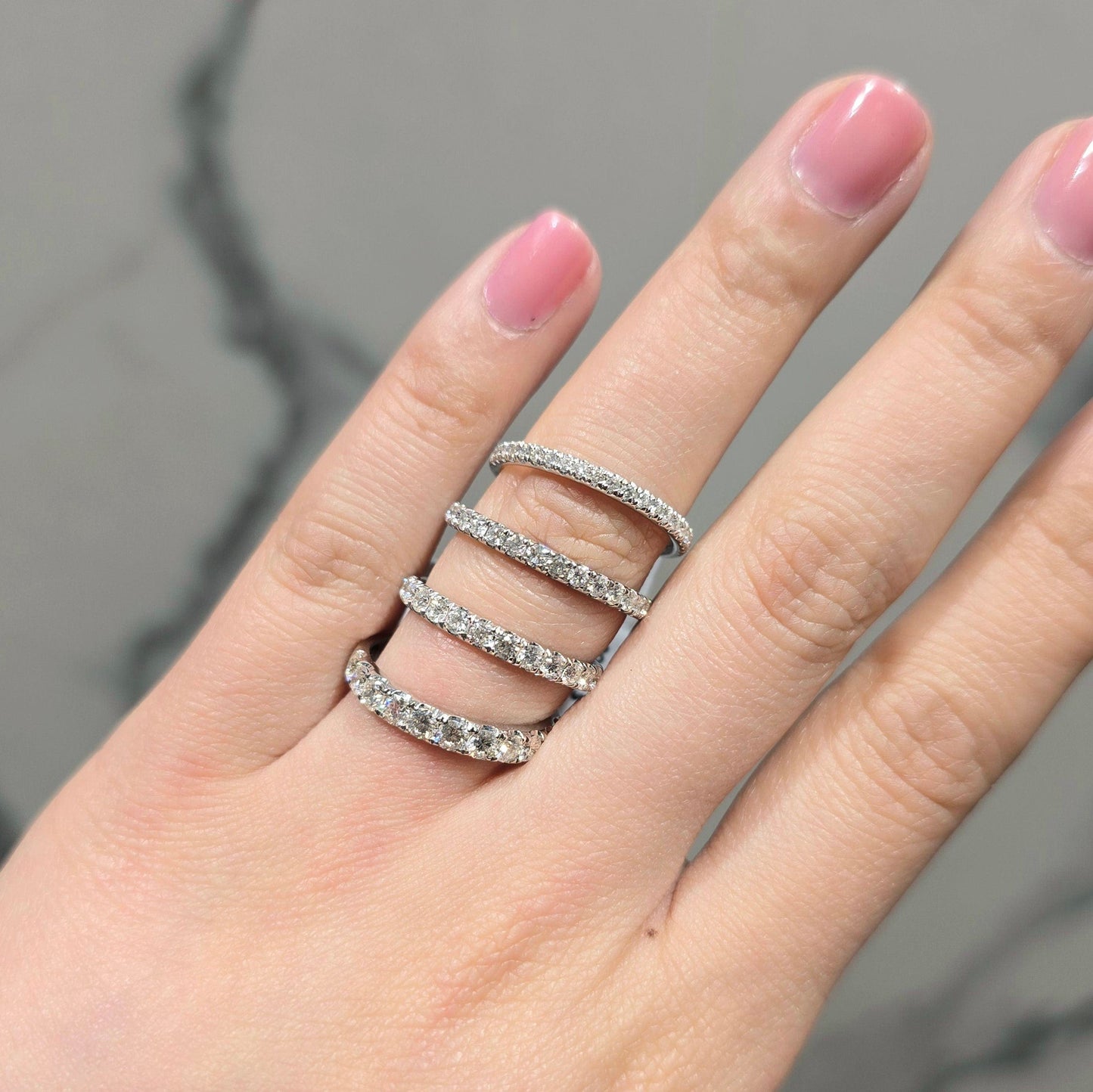 Petite Diamond Pave Wedding Band