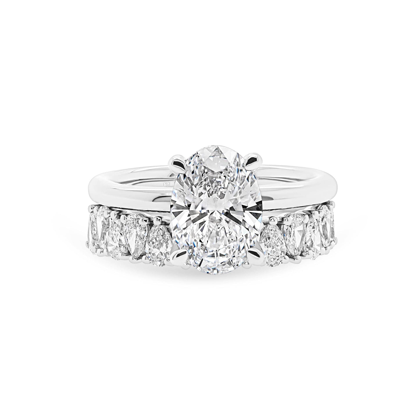 Michelle Oval Solitaire Hidden Halo Ring