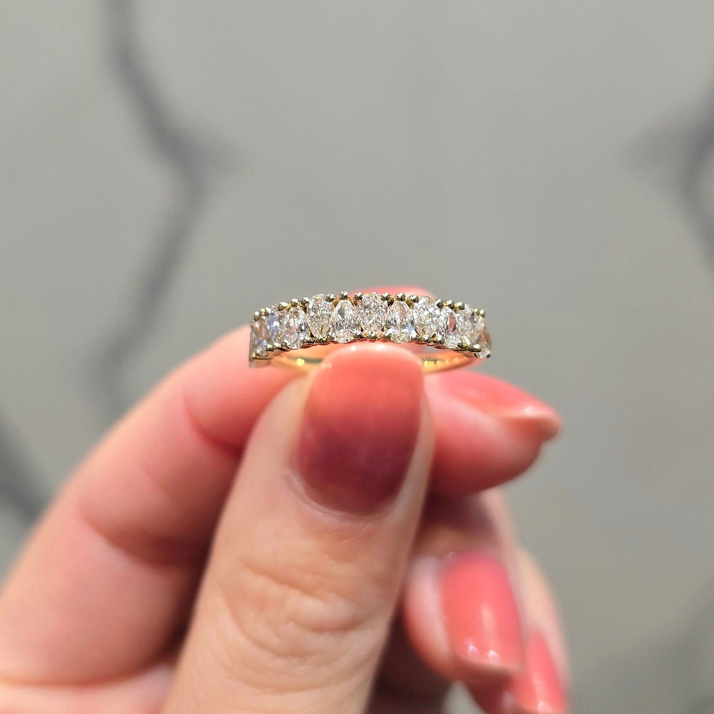Pear Cut Alternating Wedding Band