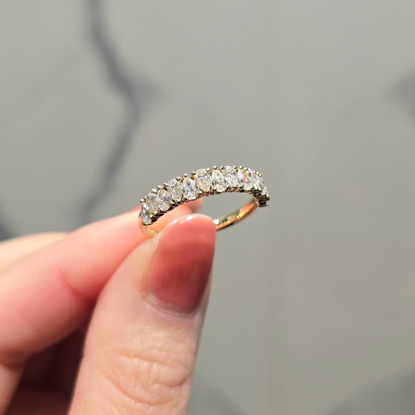 Pear Cut Alternating Wedding Band