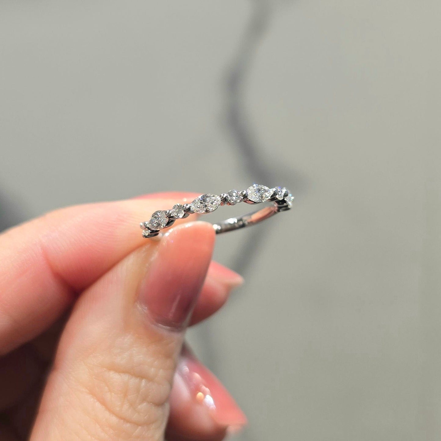 Amore Round & Marquise Wedding Band