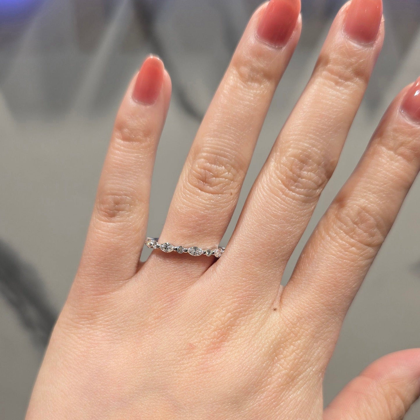 Amore Round & Marquise Wedding Band