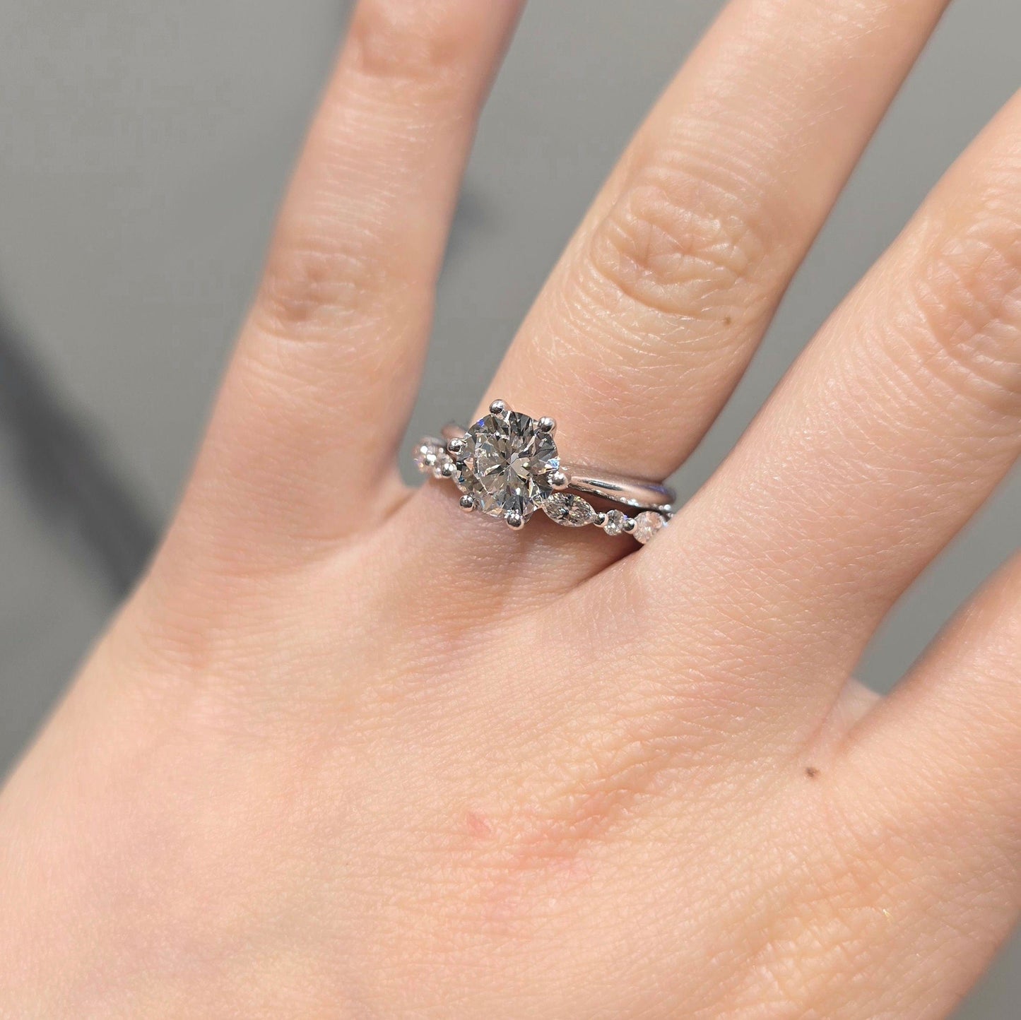 Amore Round & Marquise Wedding Band