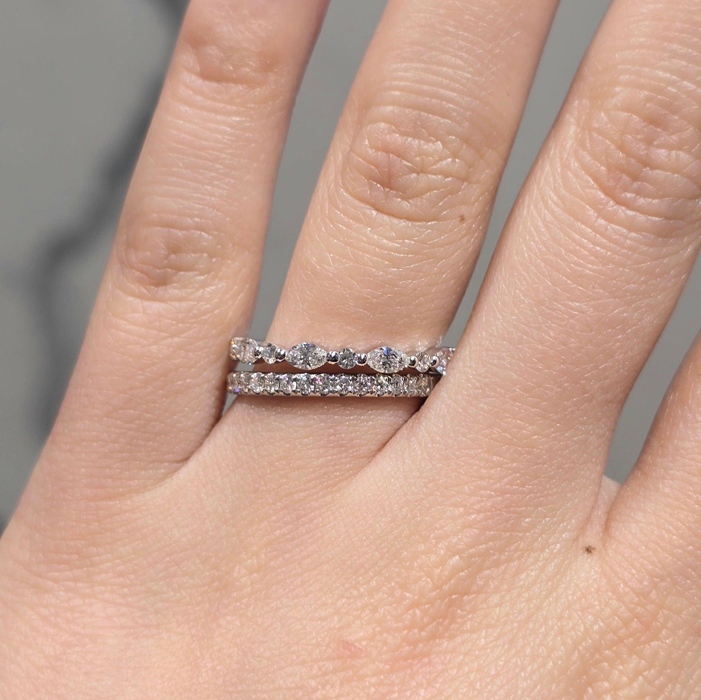 Amore Round & Marquise Wedding Band