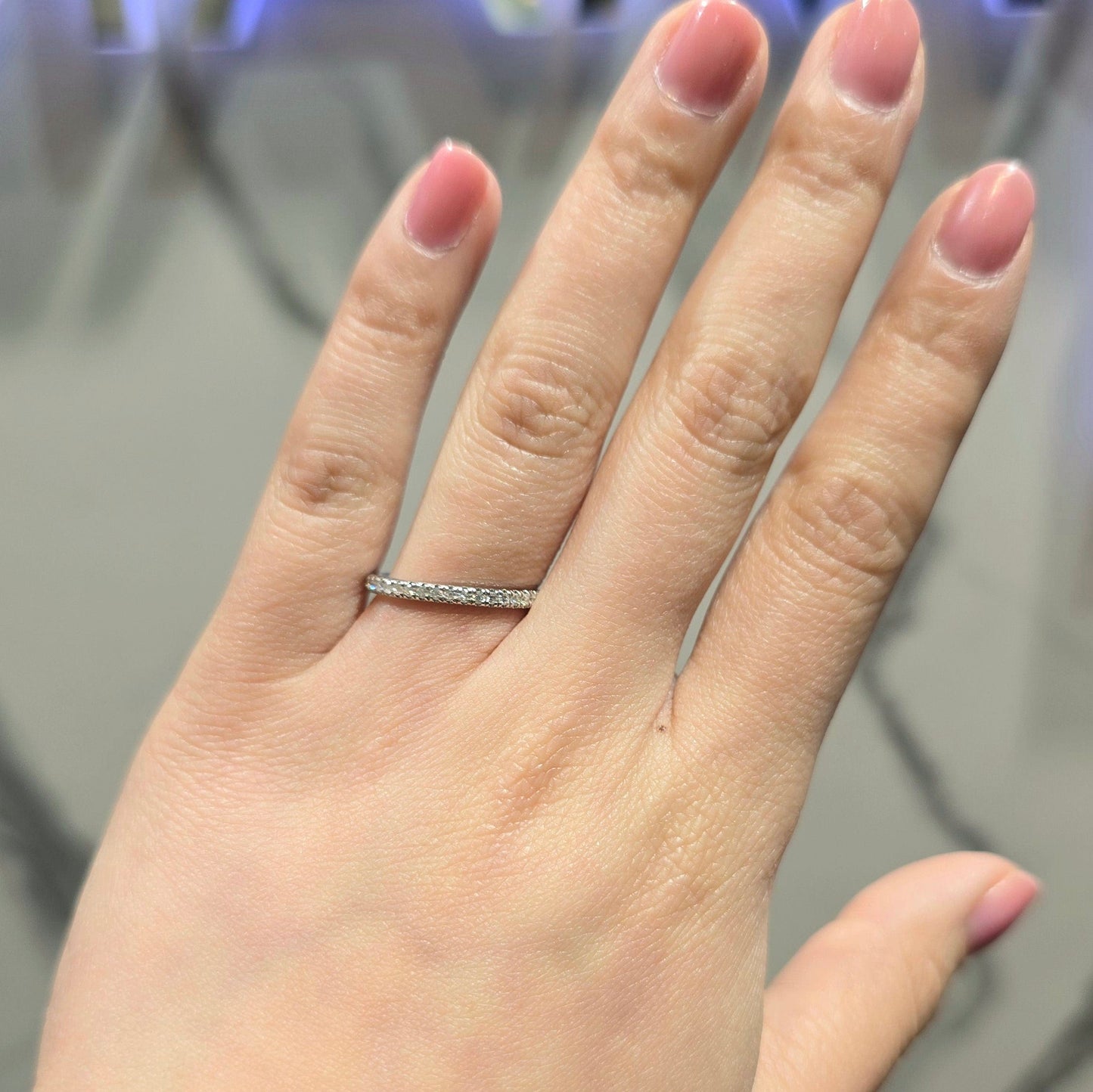Petite Diamond Pave Wedding Band
