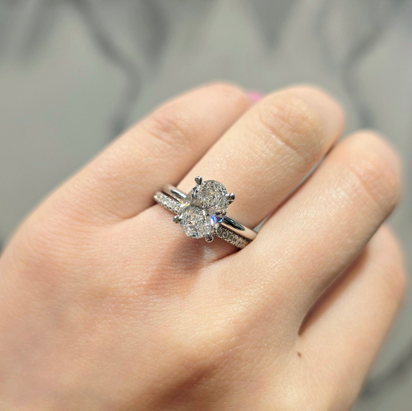 Petite Diamond Pave Wedding Band
