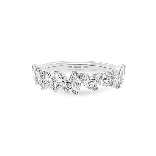 榄尖形花卉钻石项链