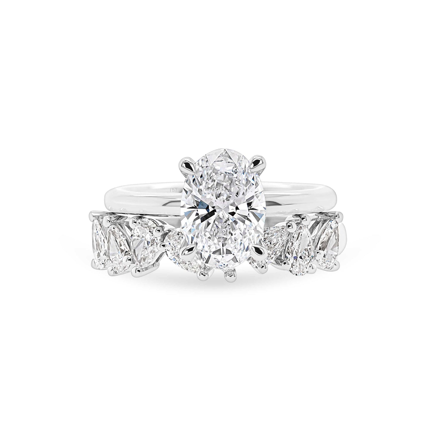 Michelle Oval Solitaire Hidden Halo Ring