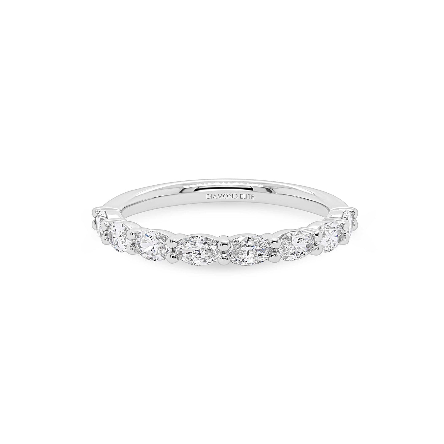 Oval Horizontal Basket Wedding Band