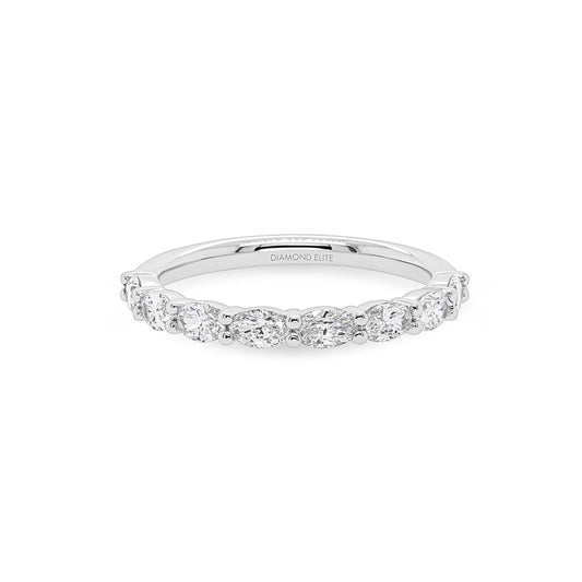 Oval Horizontal Basket Wedding Band