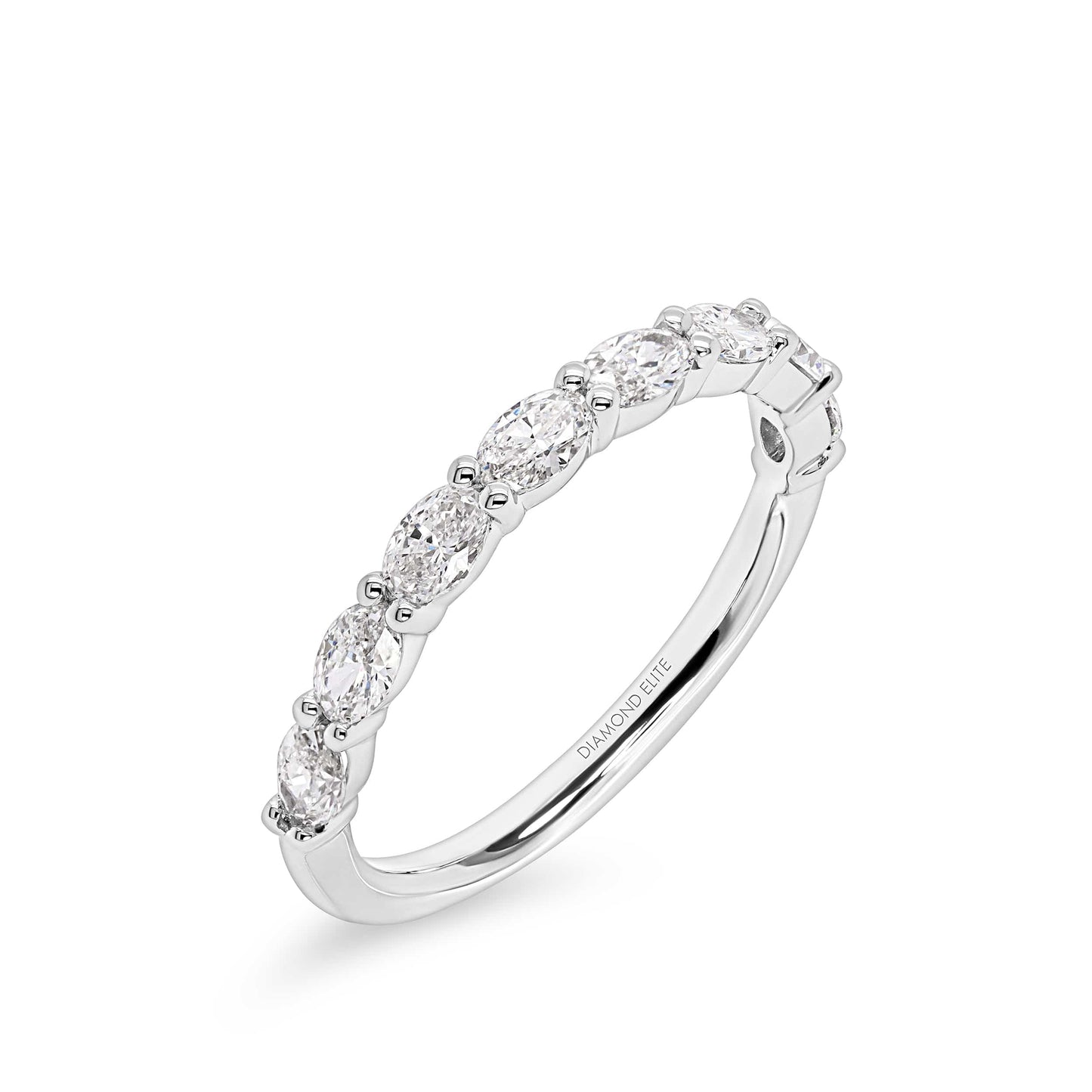 Oval Horizontal Basket Wedding Band