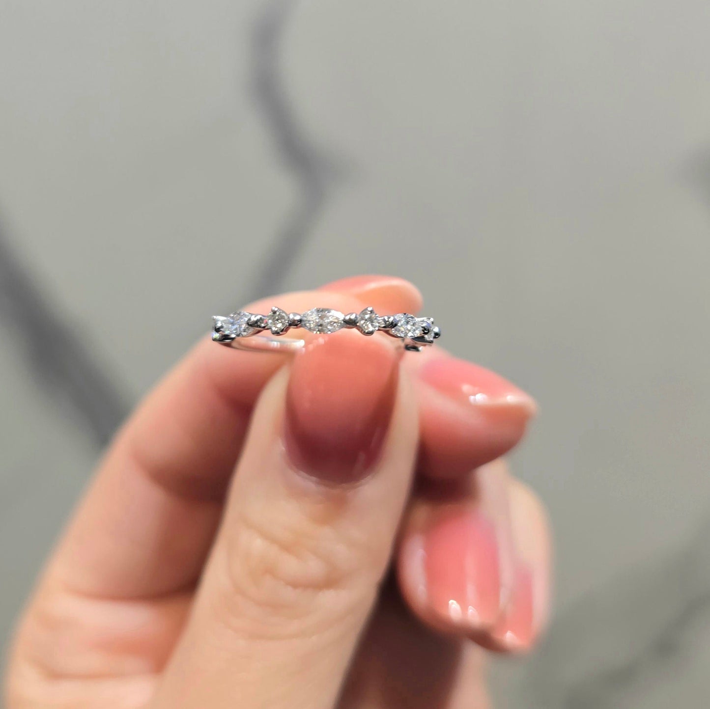 Amore Star Marquise & Round Diamond Wedding Band