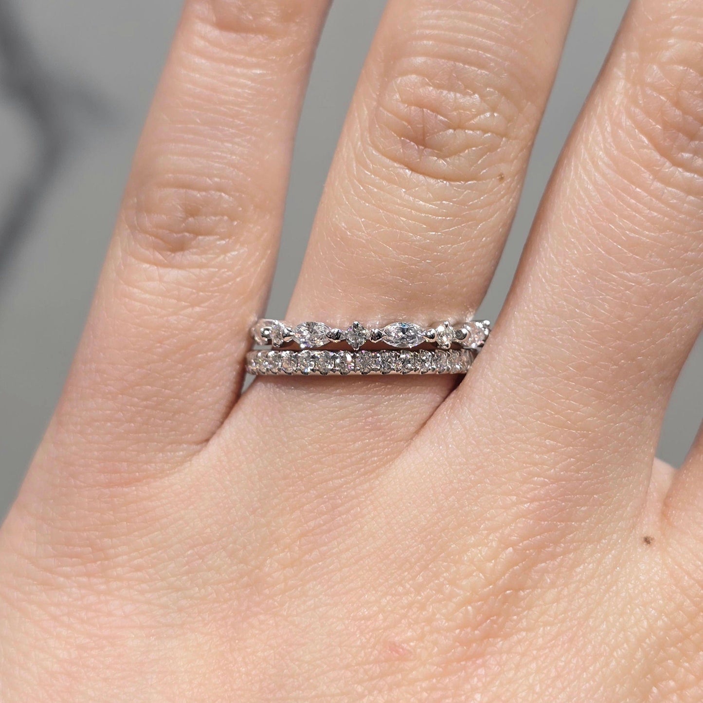 Amore Star Marquise & Round Diamond Wedding Band
