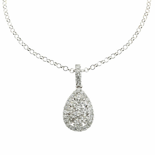 Pear Diamond Cluster Pendant