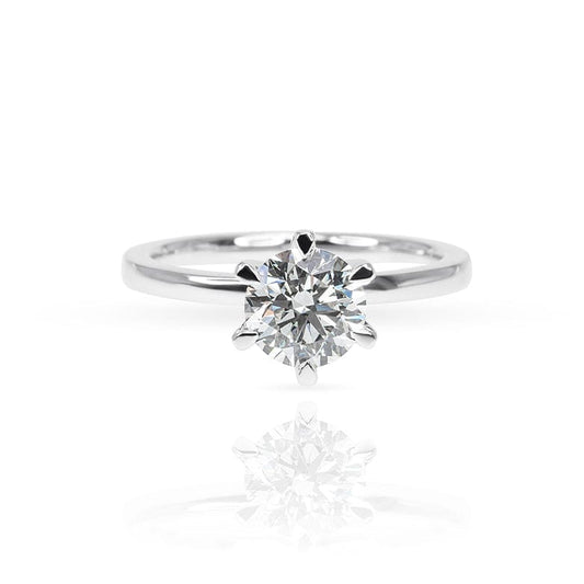 Classic Round 6 Prong Solitaire Engagement Ring