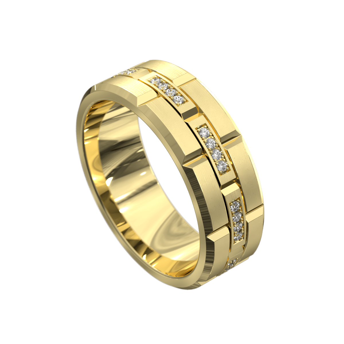 Mens gold clearance chain link ring