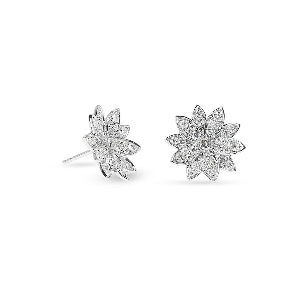 Lotus Diamond Earrings