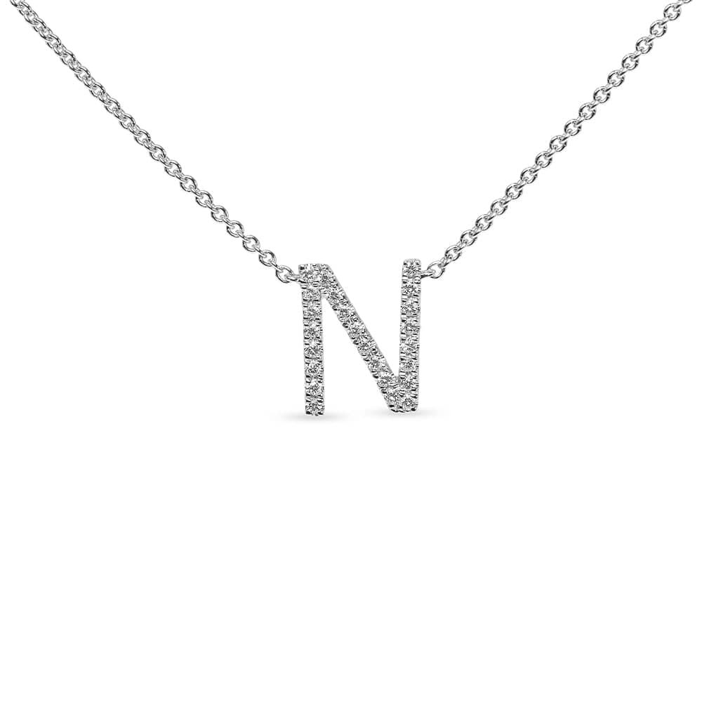 Diamond Initial Necklace (3 sizes) Diamond Elite