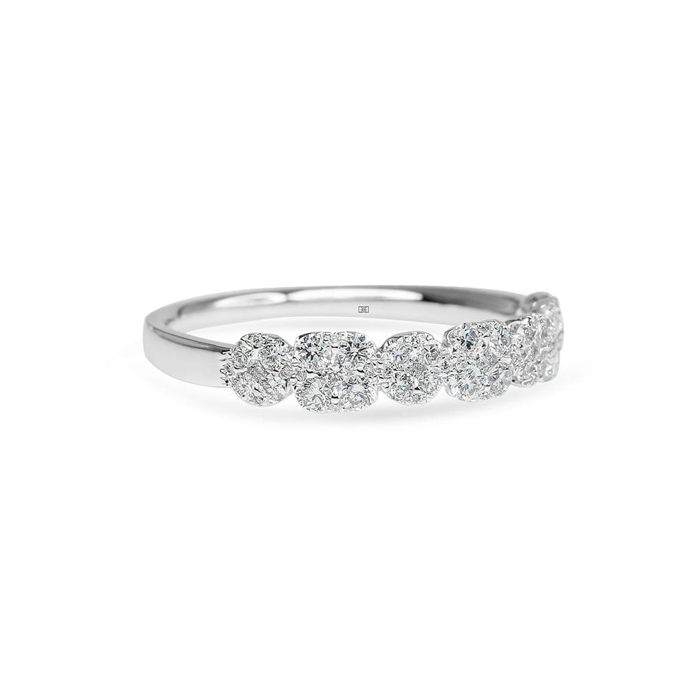 Floral Band Cluster Ring