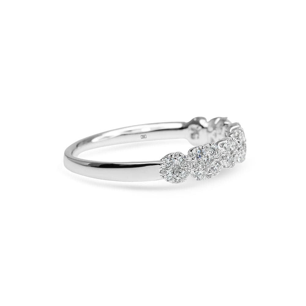 Floral Band Cluster Ring