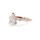 Aurora Pear Shape Diamond with Hidden Halo & Marquise Sidestones Engagement Ring
